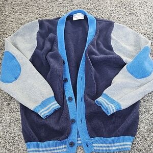 Hanna Andersson Navy and Gray Kids Cardigan